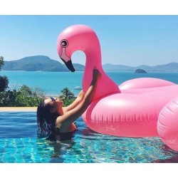 Bouée Matelas gonflable Géant FLAMANT ROSE