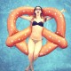 Flotador gigante de Pretzel para Piscina