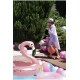 Flamingo Rosa Perla flotador gigante para piscina