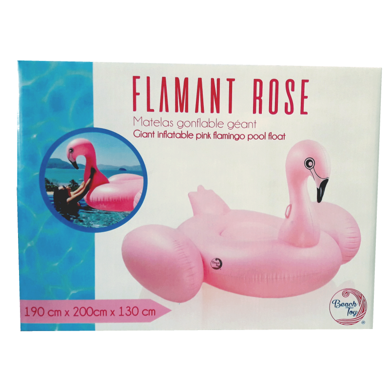 Bouée Flamant ROSE Géant gonflable LUXURY FLAMINGO 173 x 170 cm avec  poignées Vinyle résistant 1/2 place(s) BESTWAY