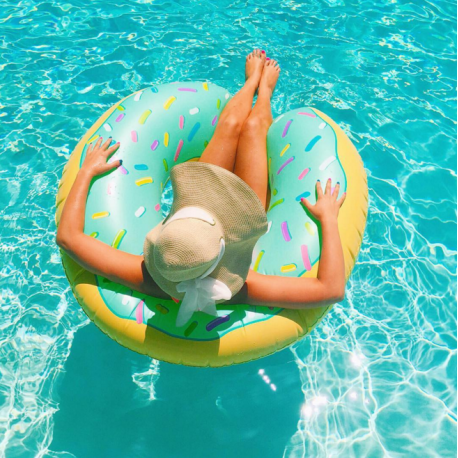 Donut Blu galleggiante gonfiabile piscina