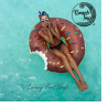 20 Donuts Browns marrons - Bouée géante gonflable