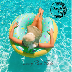 Flotador inflable para piscina de Donut Azul