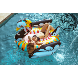 Cisne Multicolor Flotador gigante para piscina