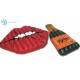 Beach Toy ® Pack de bouées gonflables Géantes Taille XXL Red Lip + Bouteille de champagne