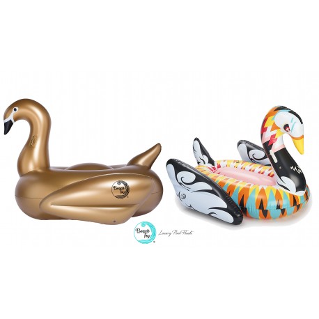 Beach Toy Pack Cygne Gonflable DESIGN XXL +  Cygne gonflable OR XXL